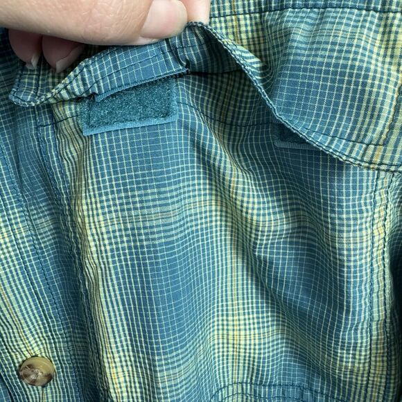 Duluth Trading Co‎ Green Plaid Button Down Shirt Short Sleeve Mens M EUC - Picture 4 of 6